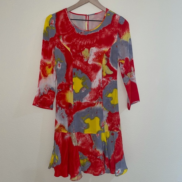 Whistles 100% silk flowery dress - Picture 10 of 13